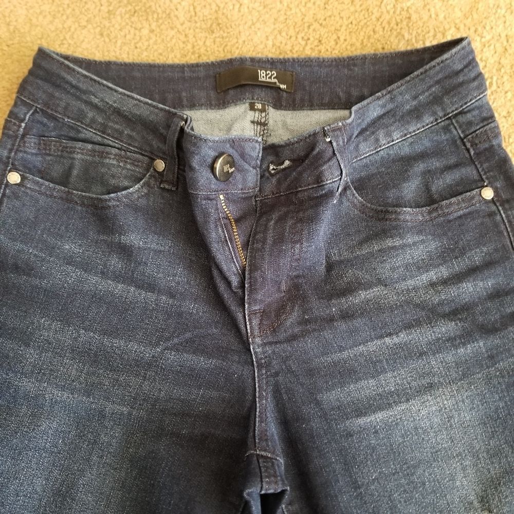 1822 Denim Skinny Distressed Jean's, Size 28 - Picture 5 of 7